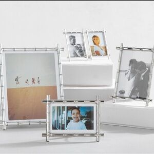 Pottery Barn Silver Bamboo Photo Frame 8x10